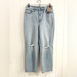 Madewell NWT The Perfect Vintage Straight Denim Jeans size W29 Light Blue